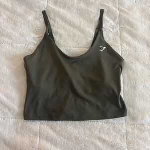 Gymshark Training Cami with Shelf Olive Small